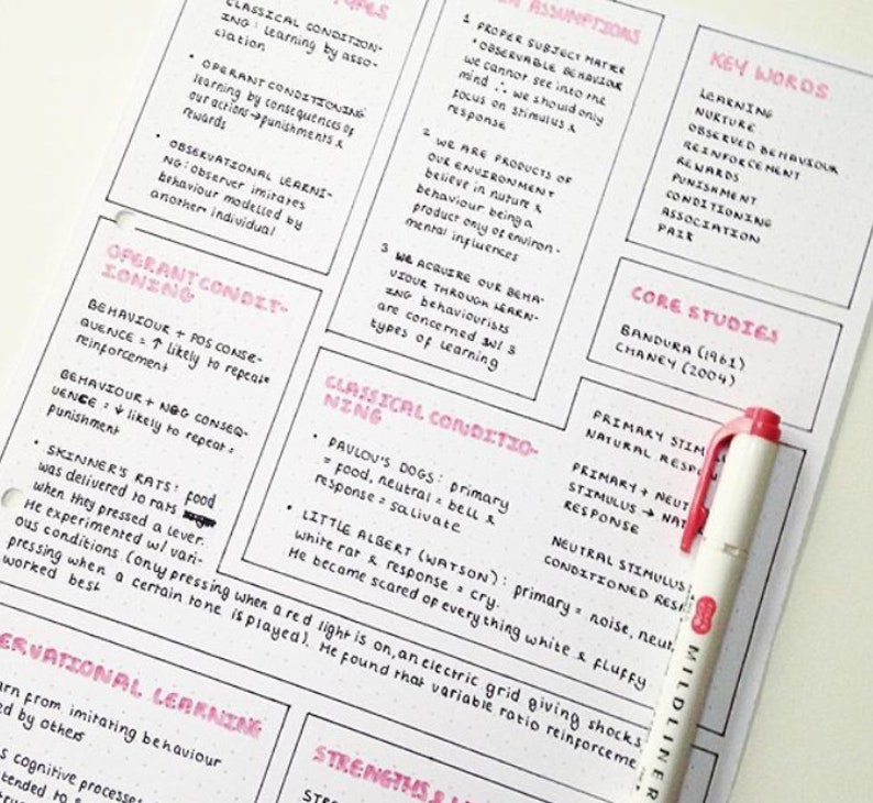 Cornell Notes Study Template Nursing Template Pharmacy Etsy Australia