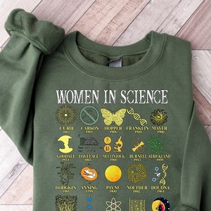 Retro Comfort Woman In Science Shirt, Science Shirt, Preppy Aesthetic Shirt, Scientist Sweatshirts,Girl Scientist Shirt, Gift for Scientist,