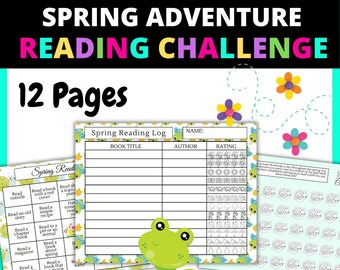 Spring Adventure Reading Challenge for K-2nd Grade, Spring Activity