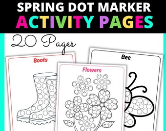 Spring Dot Marker Activity Book, Spring Activity Pack