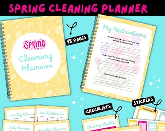 Yellow Spring Cleaning Planner