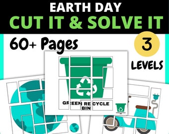 Earth Day Activities for kids, Earth Day Printable Puzzle Games for 1st and 2nd Grade