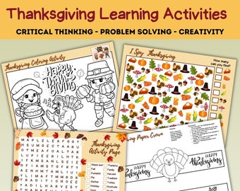 Thanksgiving Literacy & Math Activities for Preschool and Kindergarten