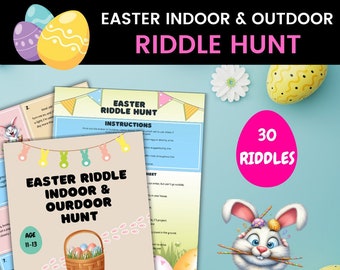 30 Indoor & Outdoor Easter Riddle Hunt for Ages 11-13