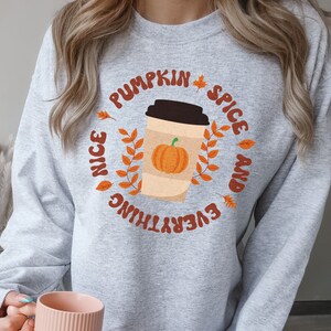 Pumpkin Spice Sweatshirt, Vintage Fall Coffee Lover Crewneck, Pumpkin Spice Latte Gift Her, Cute Retro Fall Pumpkin Sweatshirt, PSL Shirt