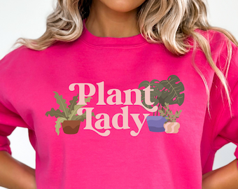Plant Lady Sweatshirt, Houseplant Lover Crewneck, Monstera Mom Shirt, Retro Gardening Sweater, Gift for Plant Lover, Never Enough Plants Tee