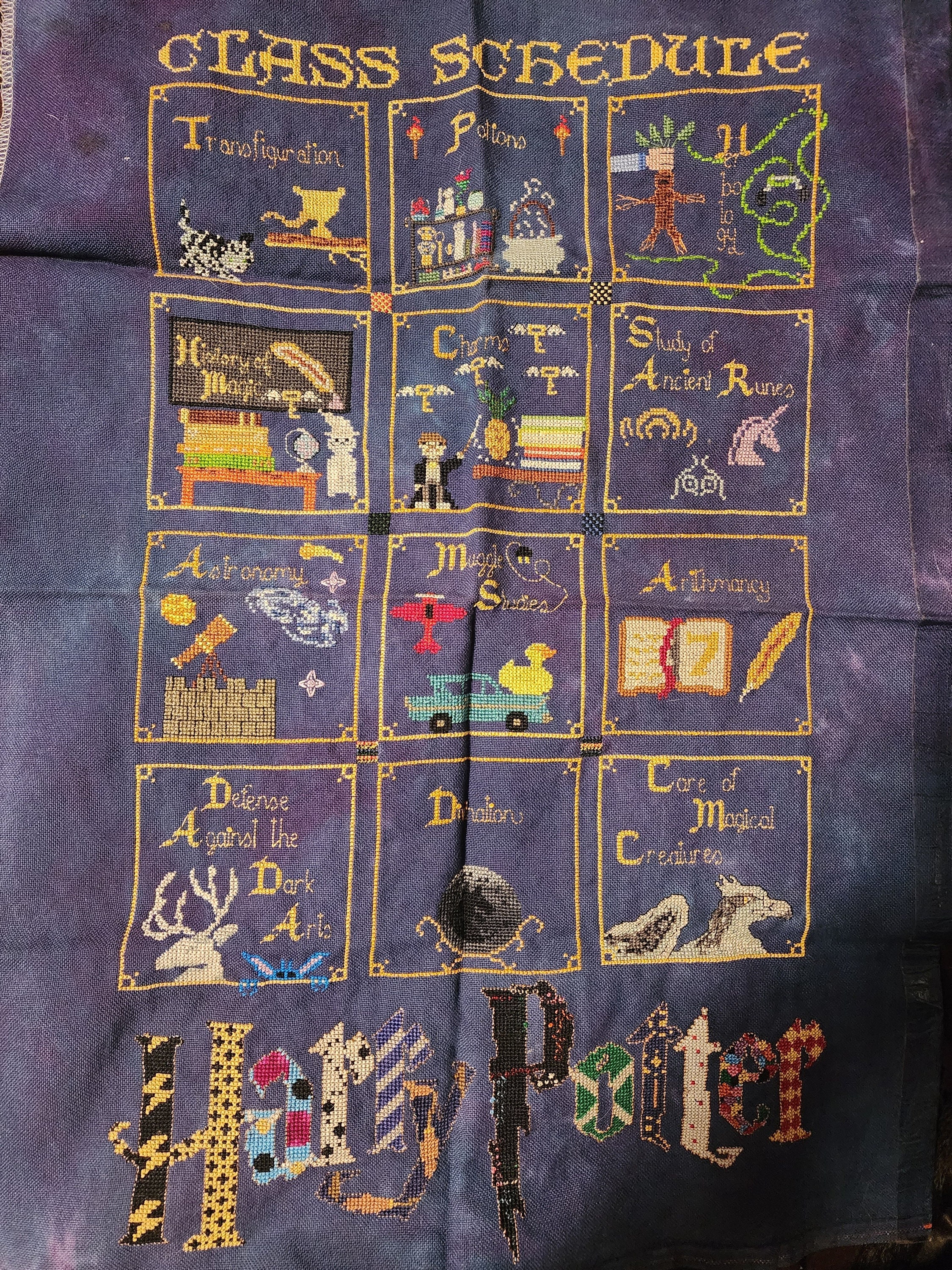 Counted Cross Stitch Kit ~ Harry Potter Hogwarts Is My Home w/Hoop