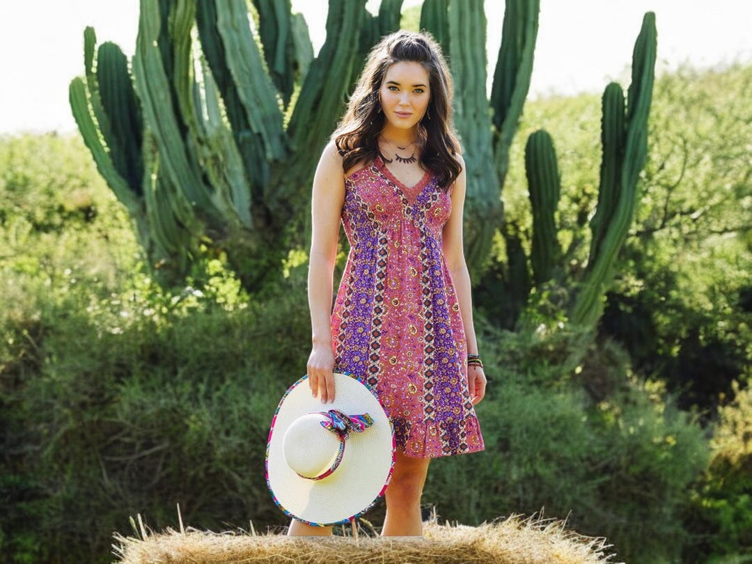 Lace Embroidered Strap Summer Dress