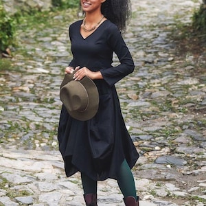 black long sleeve ruched asymmetric knitted dress Amazon.com: OYOANGLE Girl's Ruched Knitted Long Sleeve Round Neck Dress  Drawstring Side Short Dresses Black 8Y: Clothing, Shoes & Jewelry