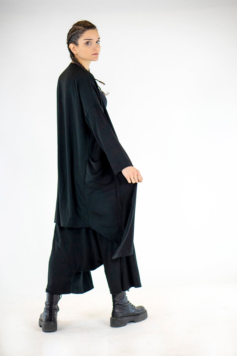 Jade Linen Kimono Bohemian Style Robe Dress Long Morning Linen Gown image 6