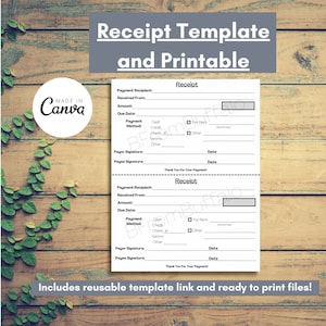 Editable receipt template, acknowledgment receipt, cash receipt, rent receipt, childcare receipt template, sales receipt, receipt sheets