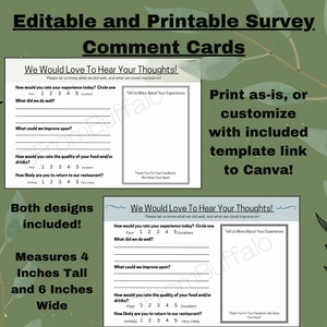 Cuestionario para clientes, tarjetas de comentarios editables, encuesta para clientes, encuesta de tienda, encuesta para invitados, encuesta editable, tarjetas de comentarios, formulario de comentarios