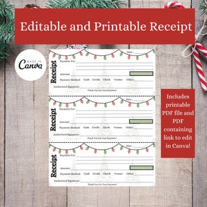 Itemized receipt, sales receipt template, receipt sheets, customer receipt, editable receipt template, payment receipt