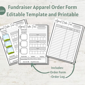 Nonprofit fundraising, fundraiser order form, apparel order form, order form for tshirts, spirit wear order form, clothing order form