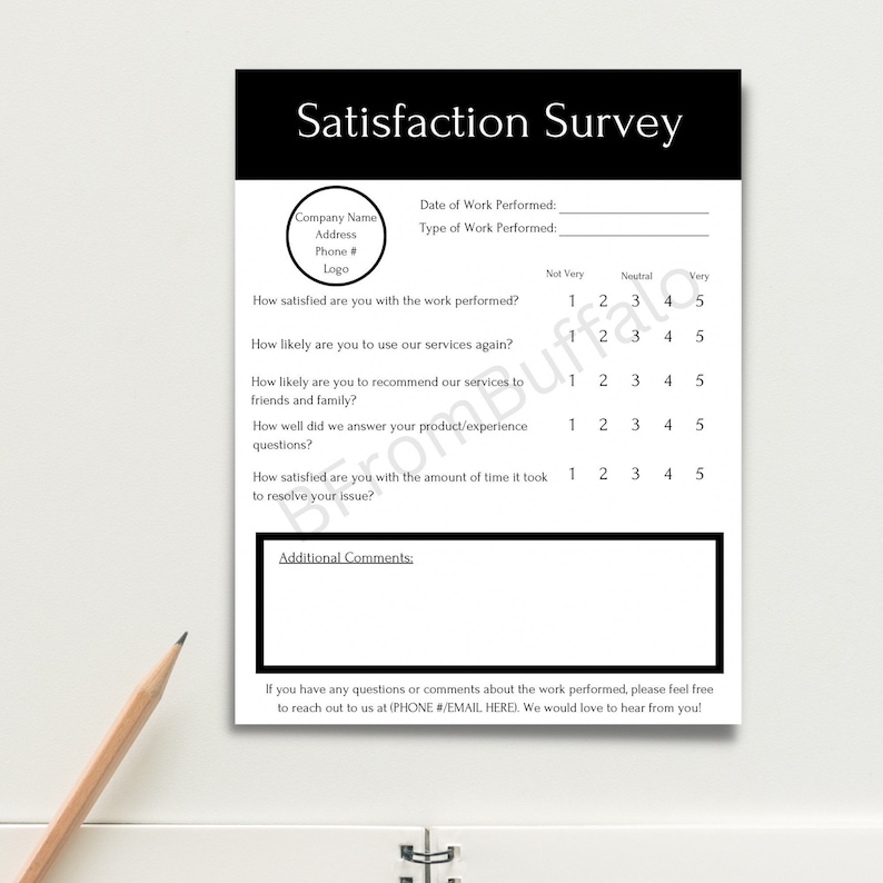 Phone Satisfaction Note Editable Customer Satisfaction Survey Template (digital Download) - Etsy