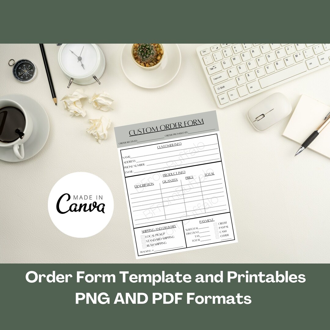 Customizable Fundraiser Order Form Template (canva, PDF, PNG) - Etsy
