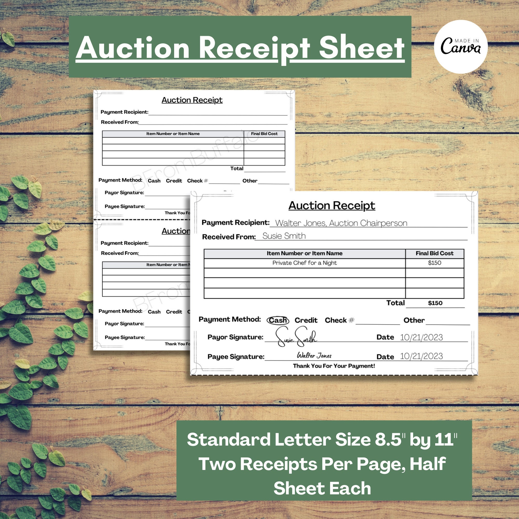 Silent Auction Bundle, Auction Bundle, Auction Sheet, Silent Auction ...