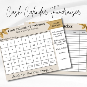 Fundraising Calendar Template: Customizable Nonprofit Fundraiser (Digital Download)