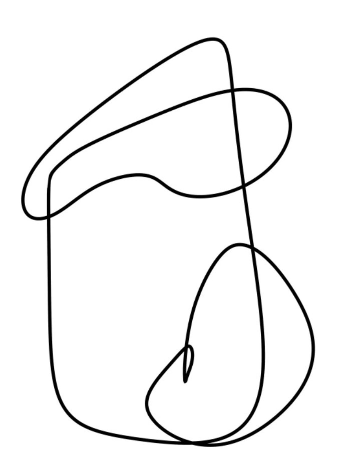 Modern Line Drawing Print Extra Large Wall Art Abstract Etsy