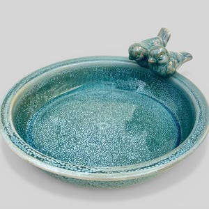 Ceramic bird bath with birds – bird bath garden decoration insect bath image 8
