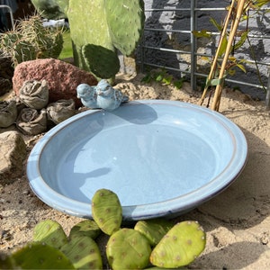 Ceramic bird bath with birds – bird bath garden decoration insect bath image 6