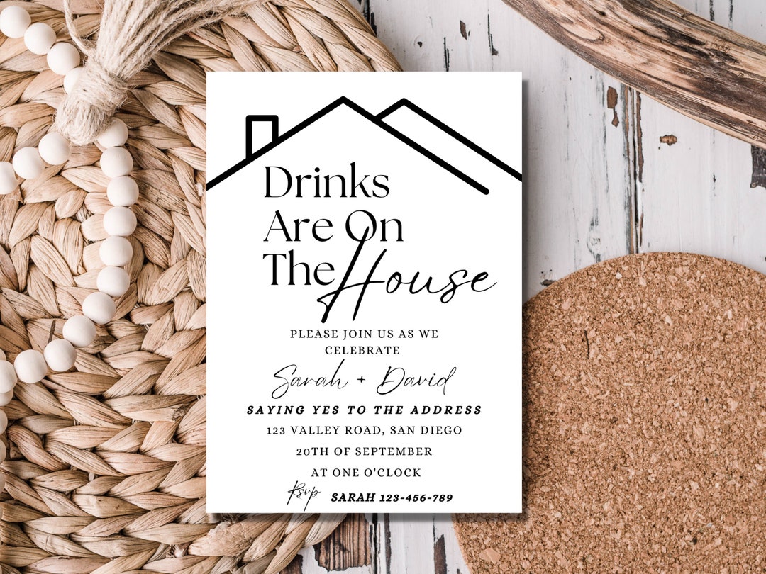 Housewarming Invitation Template: Modern Minimalist Design (digital ...