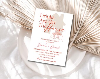 Housewarming Invitation Template, Drinks On The House (Digital)