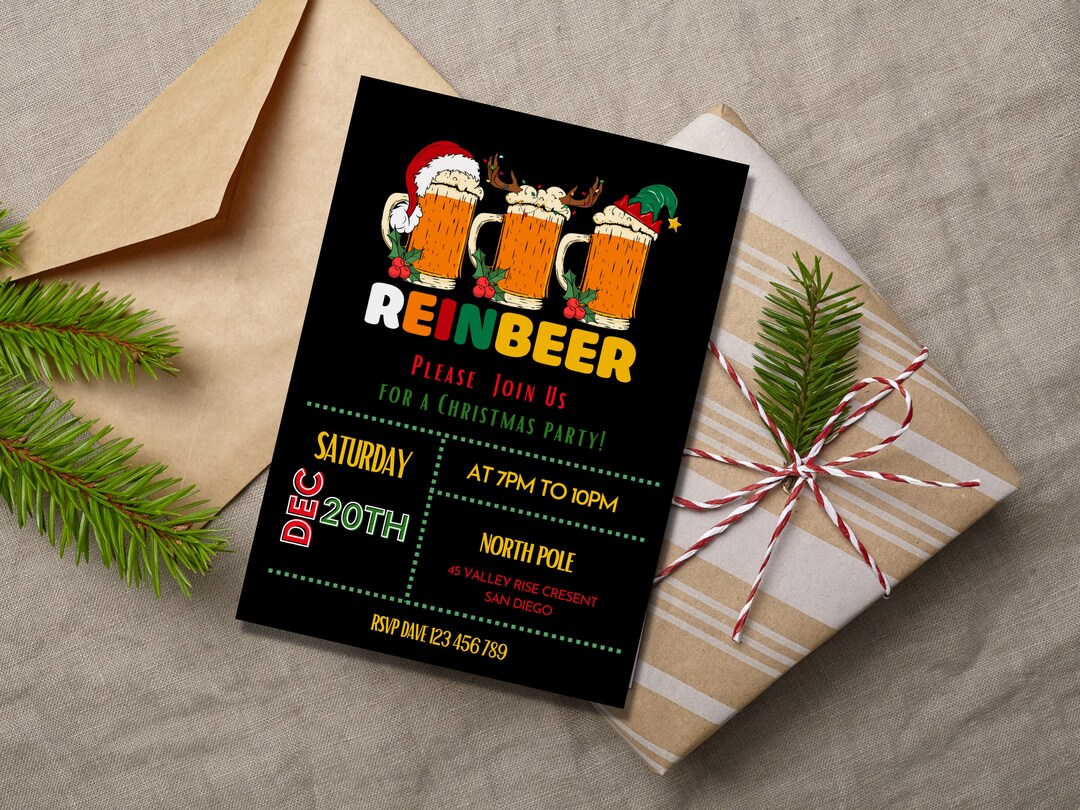 Office Christmas Party Invitation Christmas Party Invitations Etsy