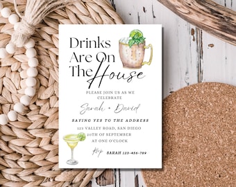 Housewarming Invitation Template: Drinks On The House (Digital)