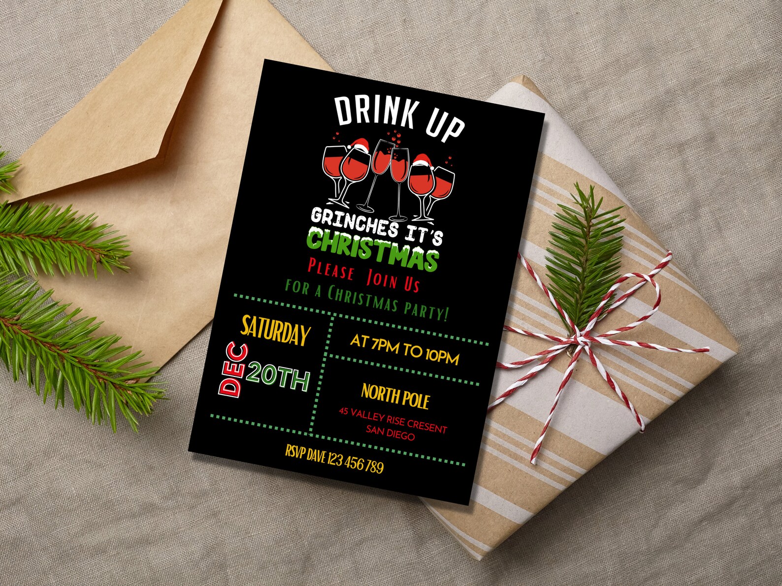 Office Christmas Party Invitation Christmas Party Invitations - Etsy