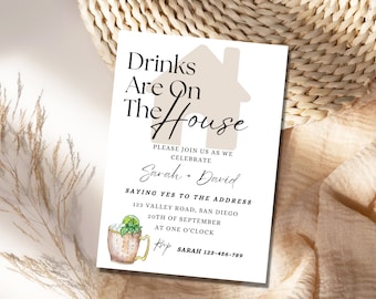 Drinks On The House Housewarming Invitation Template (Digital)