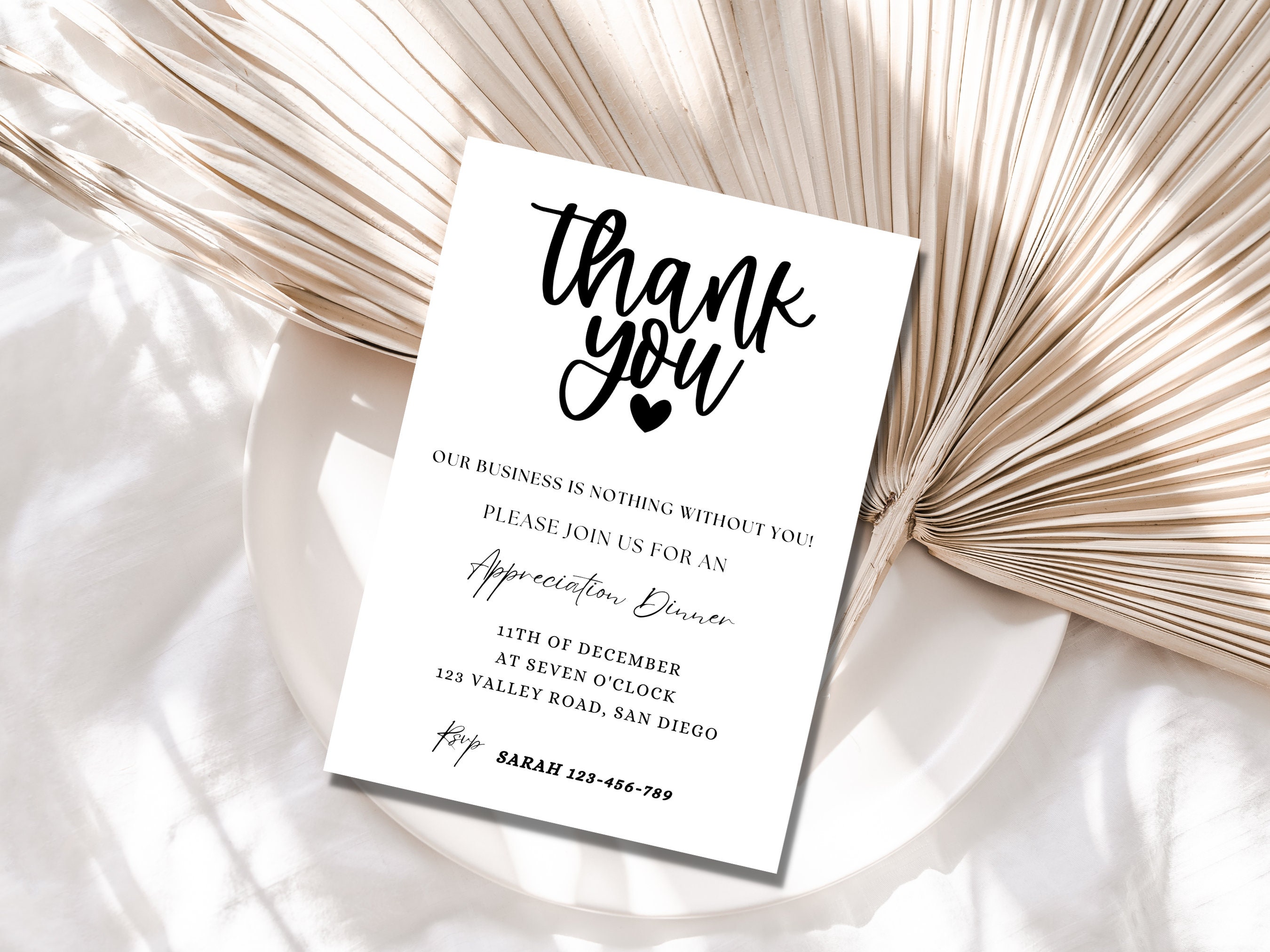 Appreciation Dinner Invitation Appreciation Invitation - Etsy