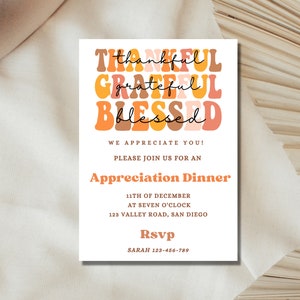 appreciation dinner invitation, appreciation invitation, client appreciation invitation, appreciation party invitation