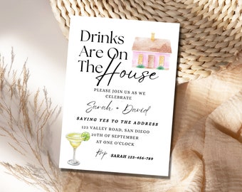 Housewarming Invitation Template, Drinks On The House (Digital)