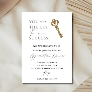 appreciation dinner invitation, appreciation invitation, client appreciation invitation, appreciation party invitation