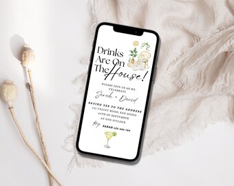 Housewarming Invitation Template: Drinks On The House (Digital)