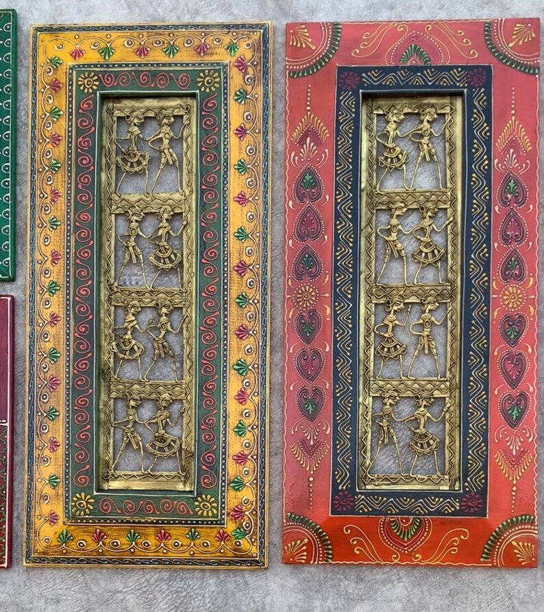 Dhokra Rajasthani Wall Decor Set of 6 Indian Wall Art Etsy