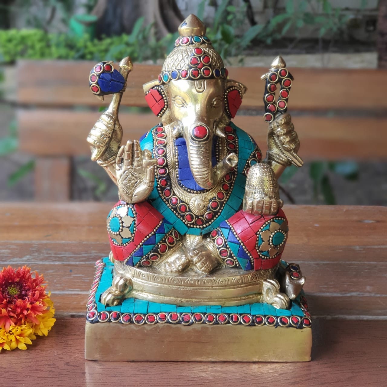 Home Decorative Brass Statue,Birthday Gift.Indian Handicrafted Brass Lord Ganesha Murti Idol For Home Decor And Temple,Brass Ganesha Statue.