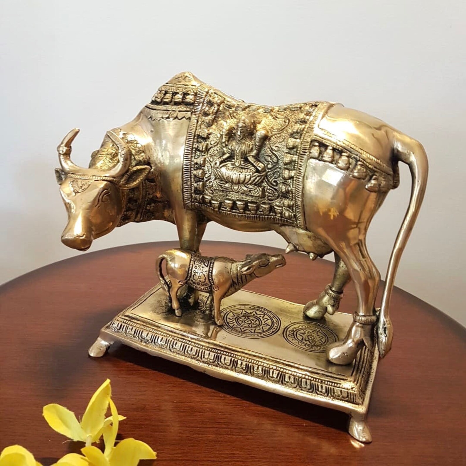 10 Brass Cow and Calf Set Handmade Brass Statue Decorative Etsy