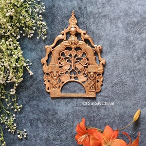Brass Prabhavali Wall Decor, Exquisite Brass Yali Prabhavali - Brass Wall Hanging - Indian Home Decor - Vintage Temple Decor