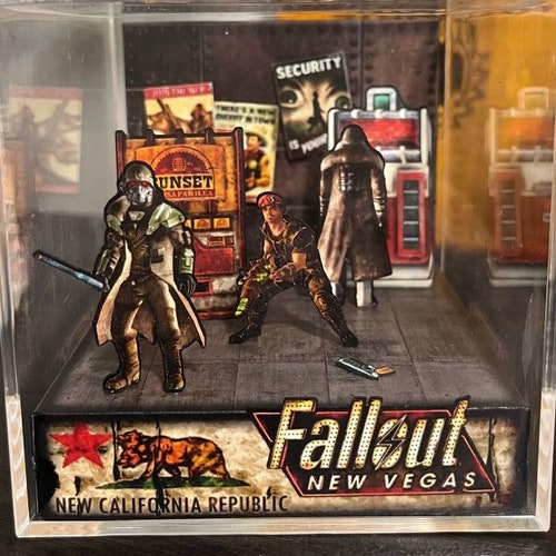 Fallout New Vegas 3D Diorama Cube Etsy