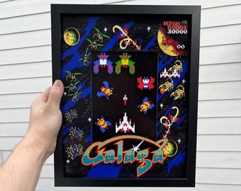 Galaga | Schattenbox ( 14 "x 11 ")