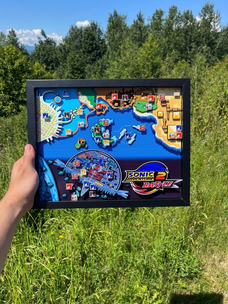 SA2B Overworld Map Shadow Box 14x11 Etsy Canada