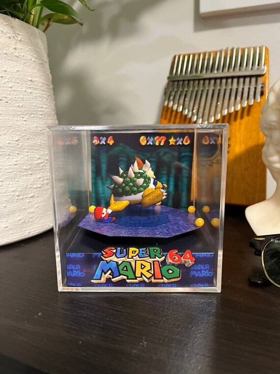 Super Mario 64 Diorama Cube: Baby Penguin - Video Game Room Decoration