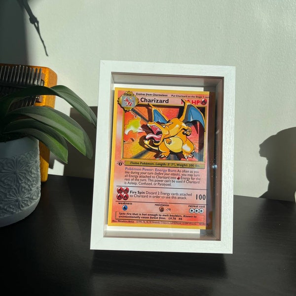 Charizard Base Set Holographic Shadow Box! | Pokemon Card | 8"x6" Frame