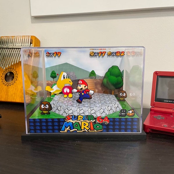 Super Mario 64: Large 3D Diorama (7.5"x5.5"x5")