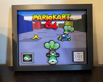 Mariokart 64 | Yoshi vs. Luigi Ballonschlacht | 3D-Shadowbox