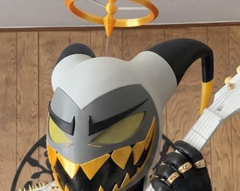 Adams's Exorcist Commander Helmet with Swappable Faceplates and Horns Modular Design