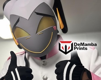 Abel's Exorcist Commander Helmet with Swappable Faceplates and Modular Horns Inspired From Hazbin Hotel