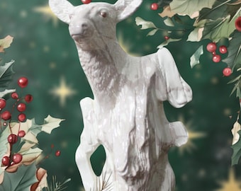 Mt St Helens Ash Infused Ceramic Deer Statue